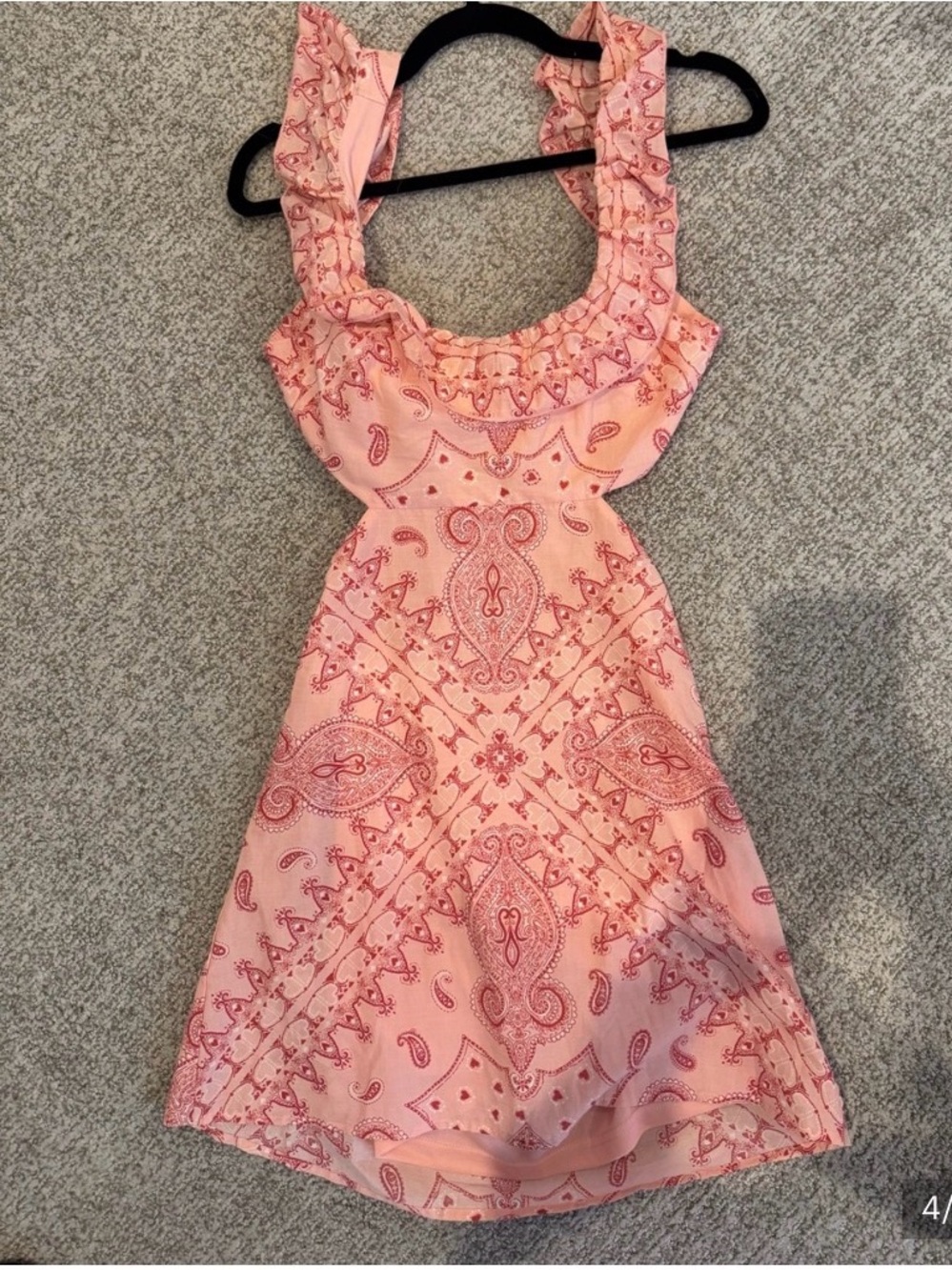 Altar'd State Pink Paisley Ruffle Sundress